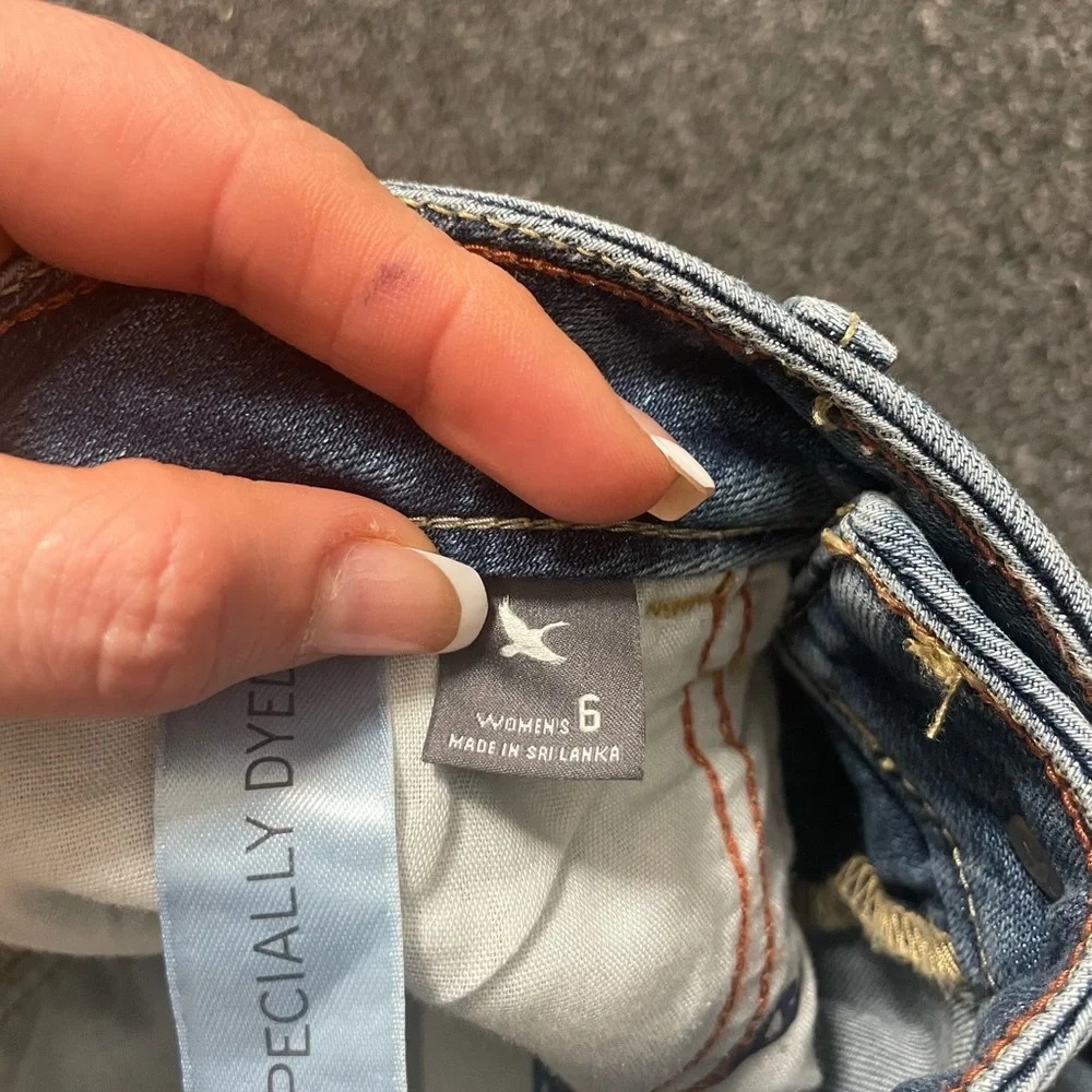 Women Eddie Bauer Blue Skinny Jeans with Classic Style, size 6